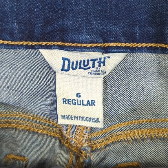 Duluth Trading Co. Jeans Women's 6 Regular Blue Jean-Netics Pull-On Skinny Denim - Picture 9 of 12